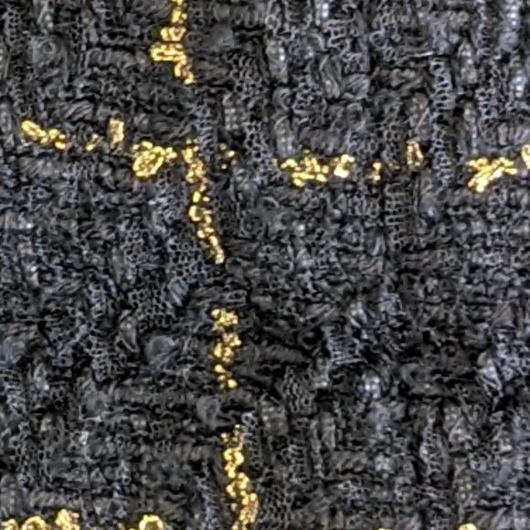 Chanel Skirt Black+Gold Fantasy Tweed Lambskin Trimmed Logo Side + Pocket Zipper - Picture 9 of 16